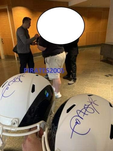 Кърт Уорнър е подписал Полноразмерную копие шлем St. Louis Rams Amp Proof Jsa Coa - Каски NFL с автограф на