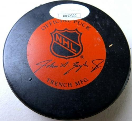 Хокейна шайба Бърни Николлза с Автограф от Los Angeles Kings JSA UU52300 - за Миене на НХЛ с автограф