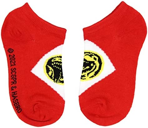 Чорапи за момчета, Mighty Morphin Power Rangers, 4 Чифта Детски Чорапи до Глезена, Без показване