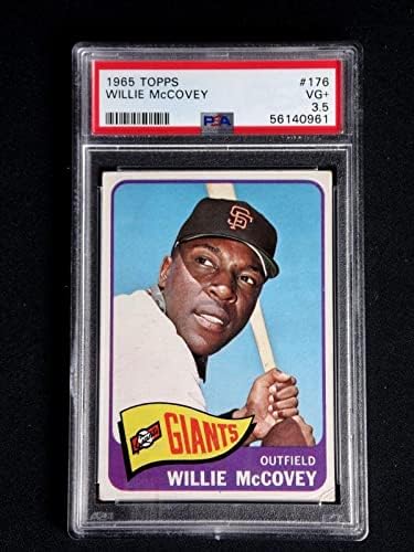Бейзболна картичка от Уили Mccovey 1965 Topps 176 Psa 3.5 Very Good+ Бейзболни картички Hof Джайънтс с надпис Slabbed