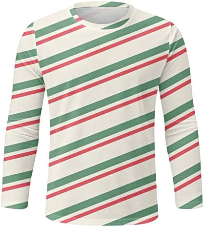 ZDDO, Коледни тениски с дълъг ръкав за мъже, Коледни Тениски с 3D геометричен графичен принтом, Върхове с кръгло