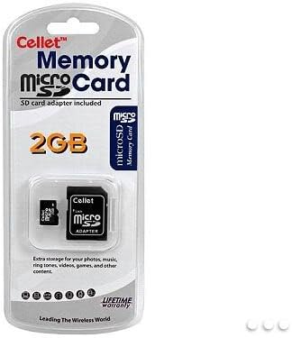 Карта памет Cellet microSD карта с обем 2 GB за телефон LG UX830 с адаптер за SD карта.