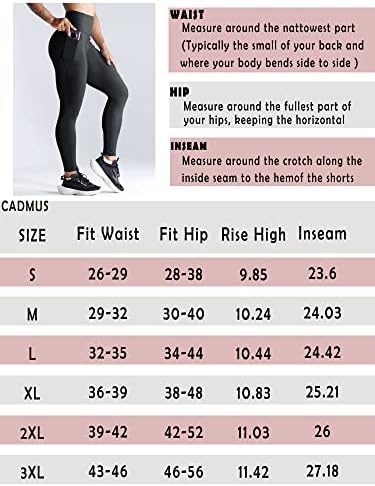 Спортни Гамаши CADMUS с висока талия за жени, Панталони за йога с джобове за контрол на корема, 2 или 3 опаковки