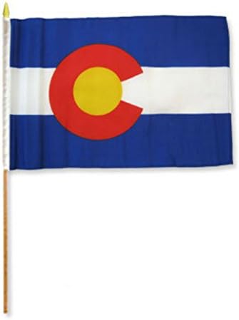 Флаг RFCO Colorado 12 x18 с участието на стик (1)