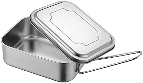 Lunchbox Aus Edelstahl Tragbarer Rechteckiger Lebensmittelbehälter Mit Großer Kapazität Und Abnehmbarem Студентски Bento-Box