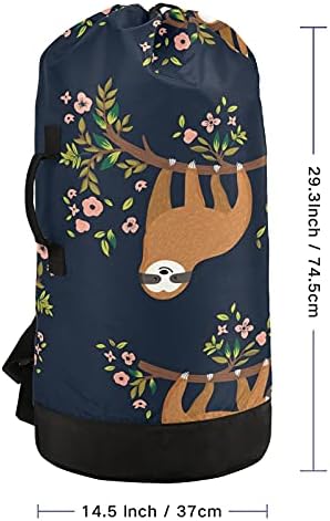 Чанта за дрехи с участието на Животните и цветята Ленивца, Тежка Раница за пране на дрехи с плечевыми ремъци и дръжки,