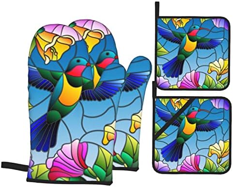 Цветни Комплекти Топлоустойчива Прихваток и Прихваткодержателей с цветен модел Колибри
