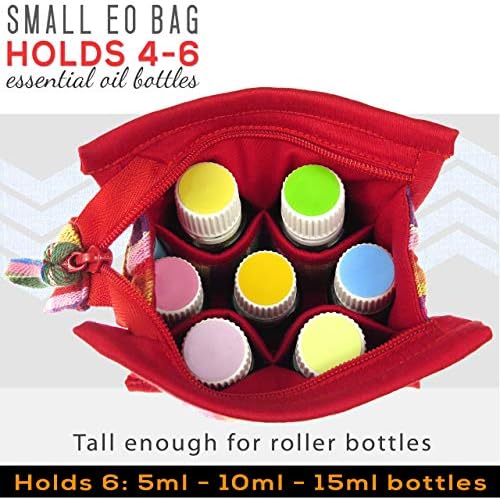 Калъф за етерични масла за чантата - Red Blend - Малък размер с капацитет 4-6 флакона (5-15 мл, също са подходящи