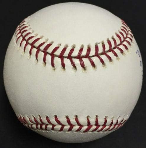 Дон Ларсен Йога Берра подписа бейзбол лого 50th anniv Ws Perfect Game Auto Psa - Бейзболни топки с Автографи