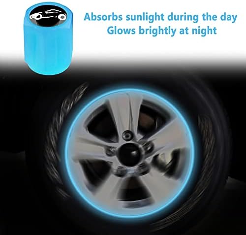 16 БР. Флуоресцентни Капачки за състав на вентила на гумата, Светещо на Кутията на Въздушния вентил на Колело на Автомобила,