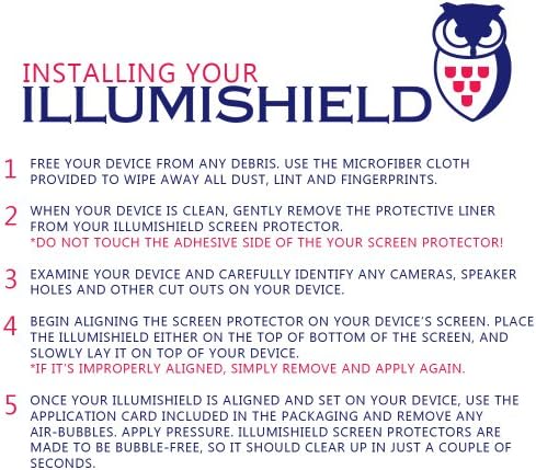 Защитно фолио ILLUMISHIELD, съвместима с LG Nexus 5 (Google Nexus 5) (3 опаковки), Защитно фолио Clear HD Shield