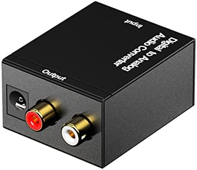 Цифрово-аналогов аудиоадаптер Cuxnoo, Трансформиращ Цифров коаксиален/оптичен сигнал с PS4, Xbox, Blu-ray плейър в аналогов