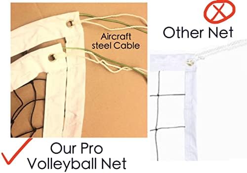 Професионална Волейболна мрежа на открито с Тросом от авиационна стомана, Тежкотоварни Волейболна мрежа за задния