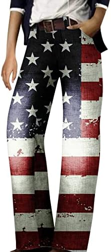 Дамски Спортни Панталони 2023-Популярните Дамски Модни Дънкови Панталони с Имитация на Деня на Независимостта, Сладки Ежедневни Панталони за