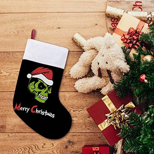 Дядо Зомбита Череп Червен Коледни Празници Чорапи Дом Декорации за Коледната Елха Камина Окачени Чорапи