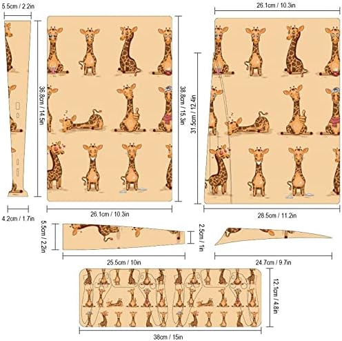 Хубава cartoony жираф, напълно защитава дизайн на кожната покривка, амбалажна стикер, стикер, съвместима с конзолата и контролера