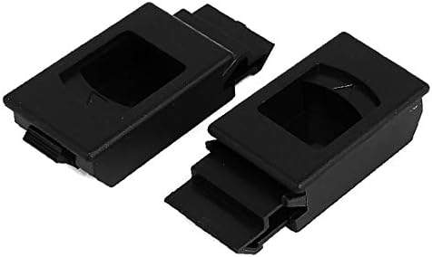 Шкаф X-DREE чекмеджето на гардероба С вътрешната триъгълни обозначения, пластмасова странична капаче, 2 бр, черен (Gabinete,