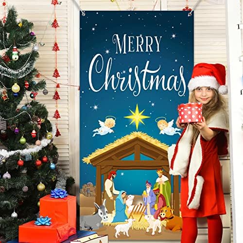 Tiamon Коледна сцена рождество христово Вратата на Кутията весела Коледа на Вратата Банер Фон Коледен Банер