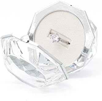 Wislist кристален кутия за пръстени, държач за Бижута с Бриллиантовым Пръстен, Velvet Притежателя, Органайзер за Обеци,