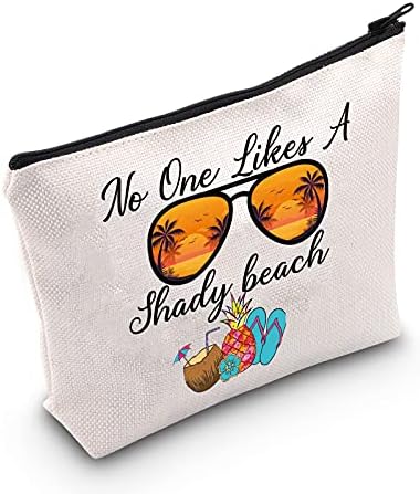 LEVLO Ocean Beach Косметичка за грим, Подарък за плажни дрехи, Никой Не обича Сенчесто Плаж, Косметичка джоб, Чанта За Плажни Момичета Сърфистите (Обича Сенчесто плаж)
