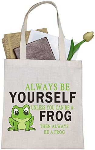 TSOTMO Frog survival kit Bag-тоут Подарък Подаръци за любителите на жаби Винаги бъди Себе Си, Ако ти Не Можеш Да бъдеш Жаба, Тогава Винаги е Било чанта-Тоут Жаби Мотивационен под?
