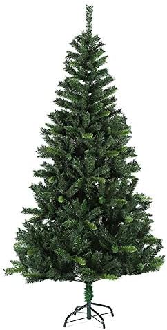 DLPY Декоративна Изкуствена Коледна елха, Метална Поставка Премия Коледно Дърво Без светлина Сгъваема Бор