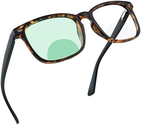 Бифокални Очила за четене YEIN с Прозрачни лещи на Пружинном Панта, Блокер Синя Светлина Очила за Жени /Мъже (+0.50/+1.75 увеличение)