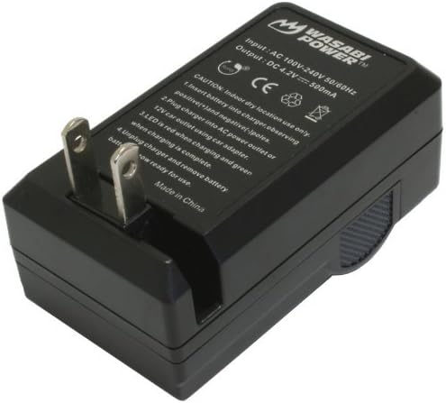 Батерия Wasabi Power (2 комплекта) и зарядно устройство за Panasonic CGA-S008, DMW-BCE10, VW-VBJ10