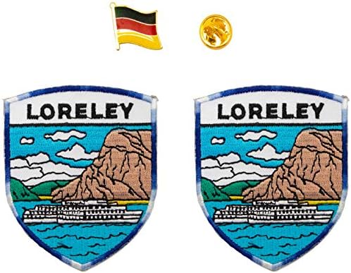 Нашивка на торба с Емблемата на A-ONE -Loreley, 2 бр. + Метална Жени на Ревера Deutsch, Пътни Сувенири за Чанти, Вратовръзки