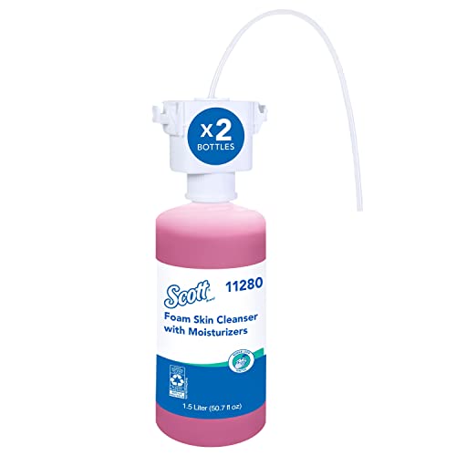 Пенящееся сапун за ръце Scott® с хидратиращ крем (11280), 1,5 л Розов цвят с флорални аромат, за дозаторов за сапун за