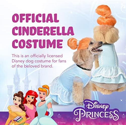 Костюм принцеса Пепеляшка на Дисни за домашни любимци на Хелоуин - Много Голям - | Костюми на Принцеса Дисни на Хелоуин за кучета, Официално лицензиран Костюм кучета