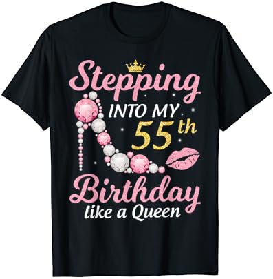 Встъпи В Своя 55-ти Рожден ден, Като Кралица, Тениска Happy To Me Mom