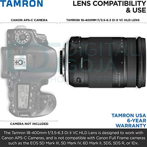 Обектив Tamron 18-400 мм f/3,5-6,3 Di II VC HLD за цифрови огледално-рефлексни фотоапарати Canon с Необходимия