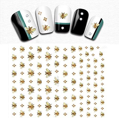 2 листа Мухи Насекомо 3D Стикери За нокти, Стикери, самозалепващи САМ на Върха Чар Дизайн Пчелите Стикер за дизайн