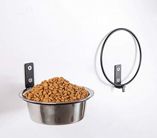 Стенен купички за кучета - 2 * 33 грама Сгъваеми Индивидуални Купички за кучета с повишена височина, Купички за храна и вода