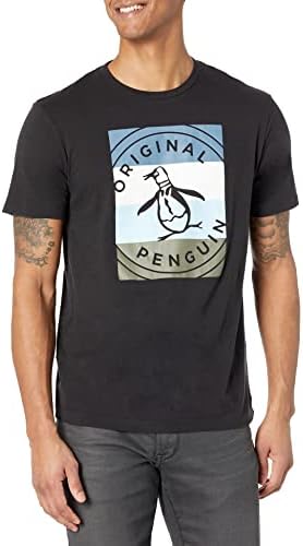 Оригинална Мъжка Тениска с Раиран Логото на Марката Penguin с Къс ръкав
