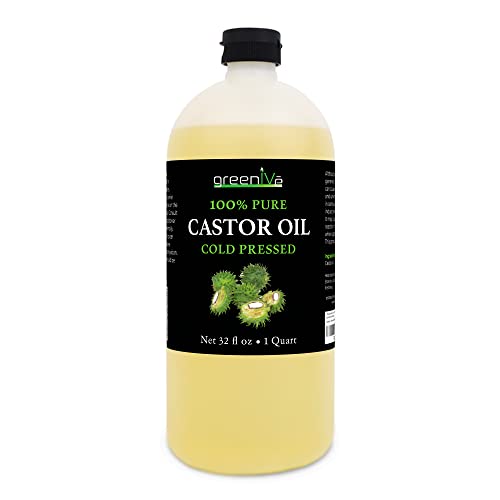 GreenIVe - Чистото рициново масло - Студено пресовано - Без хексан - Специално на (32 унции)