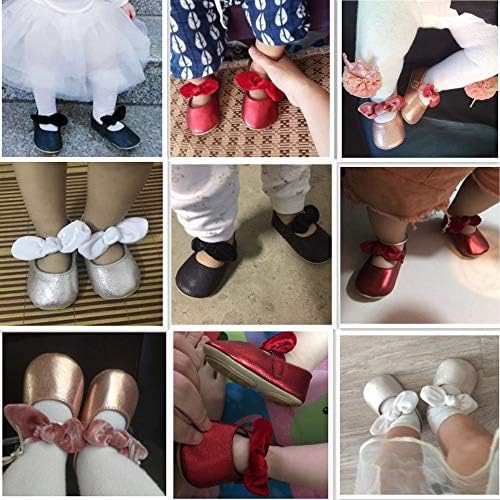Обувки на Принцесата на равна подметка Mary Jane за малки момичета с плъзгане Гумена Подметка и Лък За Деца