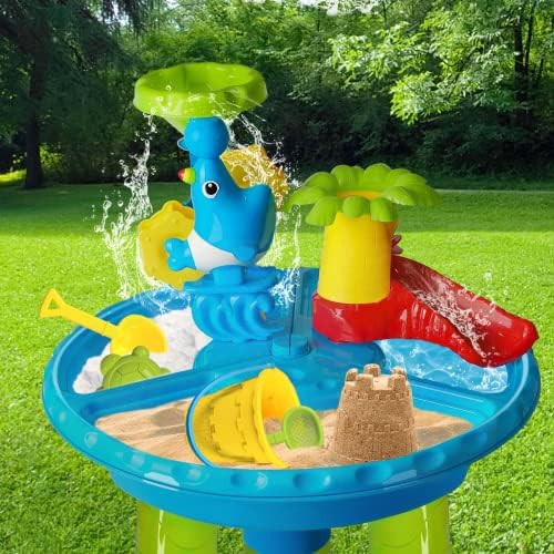 VATOS 3 в 1 Пясъчен Настолни играчки за деца, Детски Игри с пръски вода, Играчки за игра на открито, в задния двор, Детски