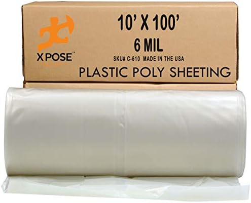 Прозрачен пластмасов филм - Сверхпрочный пластмасов бреза с дебелина 6 Mils – Водоустойчив калъф за оборудване за защита от