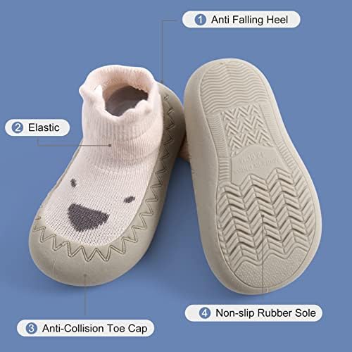 Aoluvy/ Бебешки Пешеходни Чехли-носочки За деца, Мека Гума устойчива на плъзгане Обувки За момчета И момичета, Които за Първи