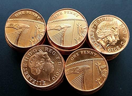 Възпоменателна Монета от колекция монети, Великобритания 1 Стотинка, Малка Монета във формата На щит, Версия на Възпоменателни