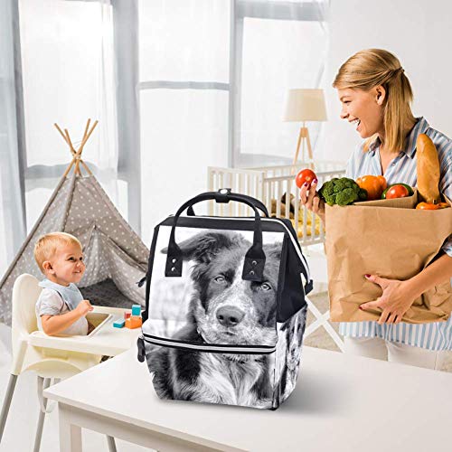 Раница-чанта за Памперси LORVIES Border Collie Cool Dog, Многофункционална Чанта За Пътуване с Голям Капацитет