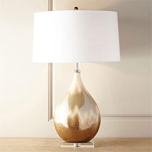 PQKDY Американската Настолна Лампа Нощна лампа за Спални, Керамична Настолна лампа с перлена Глазура, лампа, за да се