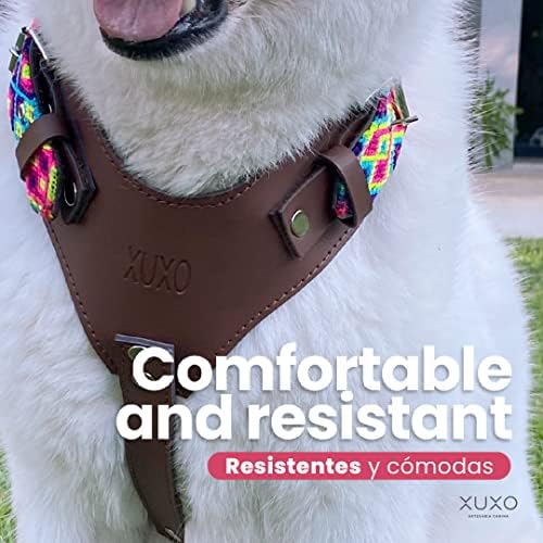 Шлейка за кучета XUXO, Веганская Кожа, Ръчна изработка, Водоустойчив, Здрав, Isla Mujeres, L
