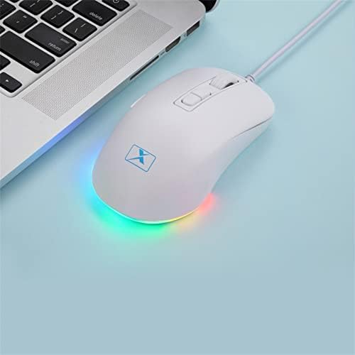 Sdoveb Жичен мишката Тиха Детска Мишка Преносим Оптична мишка USB - 3200 dpi, ергономична мишка за компютър с 7 клавиши,