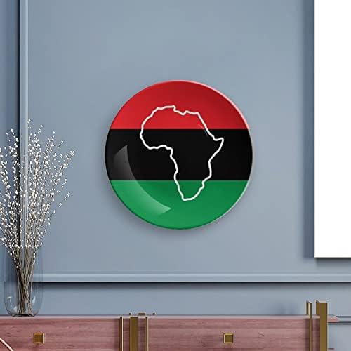Афроамериканские Знамена Персонализирани Костни Порцеланови Индивидуални Керамични Декоративни Плочи Домашна Кръгла