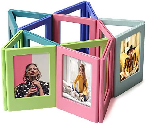15 Опаковки Магнитни малки рамки 2x3 за снимки Polaroid Fujifilm Instax Mini - Сладък Колаж, Цветен дисплей за