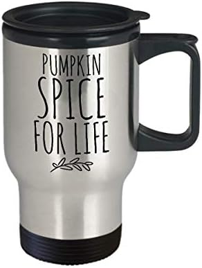 HollyWood & влакното наблизо Тиква Подправки за Живот, Прекрасна Есенна Чаша за Чай с Подправки, Изолирано Пътна Чашата за Кафе От Неръждаема Стомана