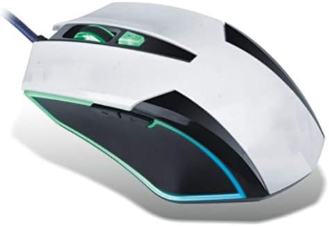 Детска мишката за домашен лаптоп USB Жичен Игрална за увеличаване на отблясъци (Цвят: бял)